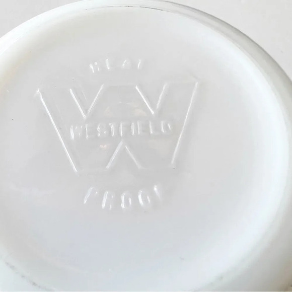 Westfield Milk Glass Vintage Mug Carl Red Gingham Plaid Picnic Blanket Print Tea - Picture 4 of 8